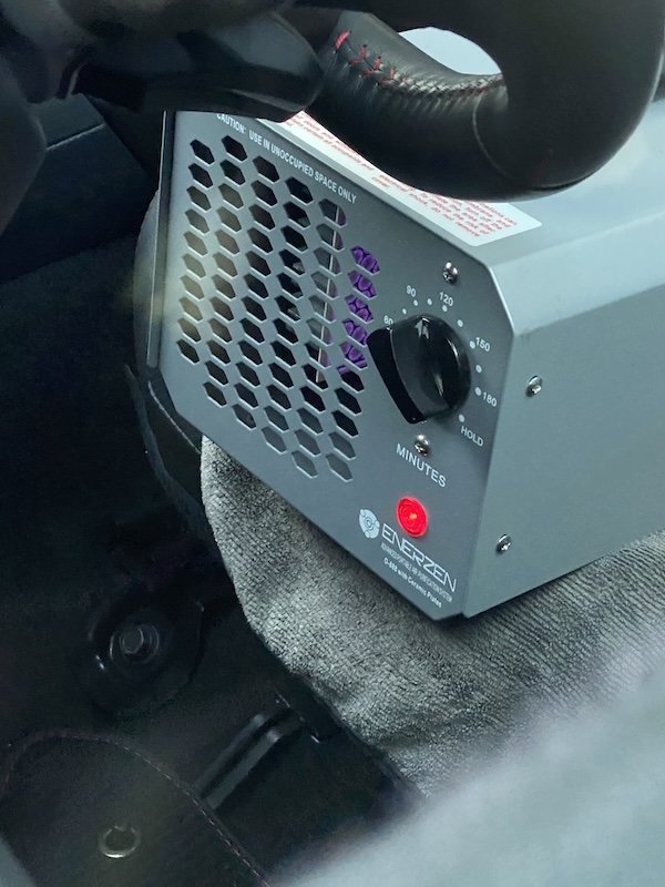 ozone machine in car interior
